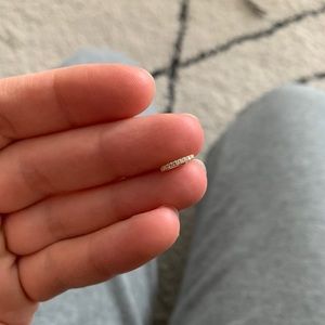 Adinas jewels mini diamond huggie